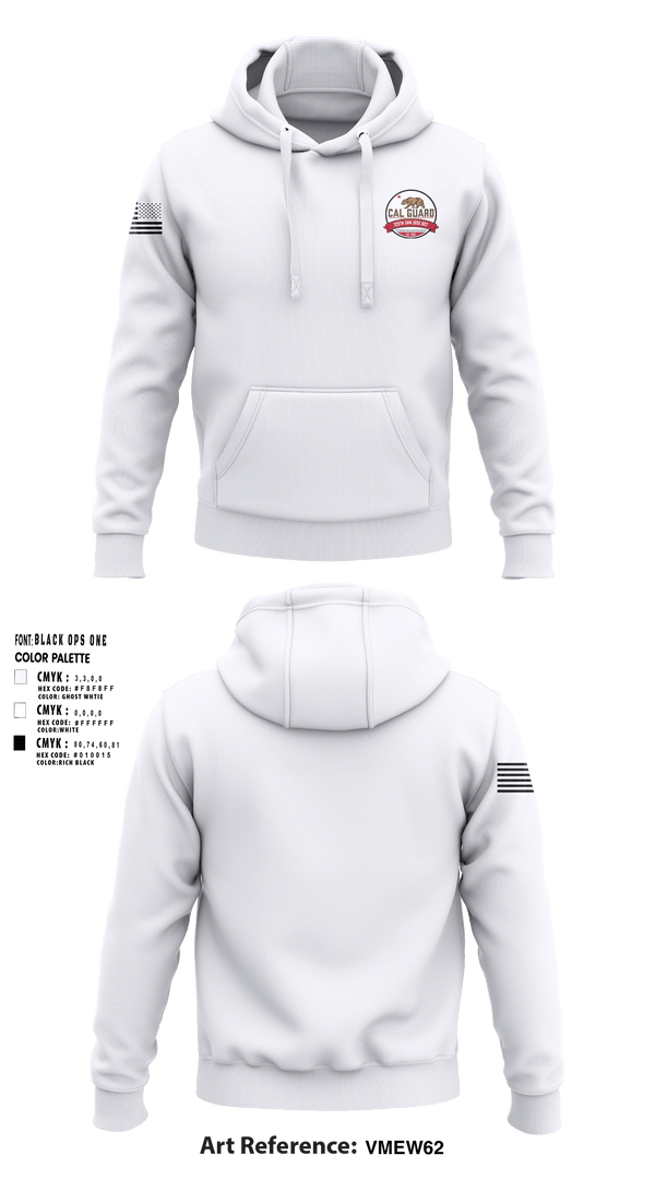 Hoodie, California State Guard San Jose, National Guard, Teamtime, Team time, sublimation, custom sports apparel, team uniforms, spirit wear, spiritwear, sports uniforms, custom shirts, team store, custom team store, fundraiser sports, apparel fundraiser