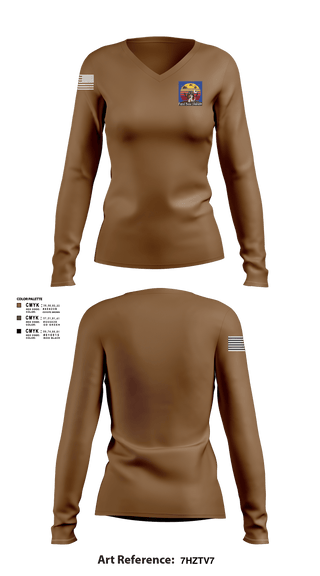 Women's Long Sleeve Vneck Shirt, TF Wolverine, Army, Teamtime, Team time, sublimation, custom sports apparel, team uniforms, spirit wear, spiritwear, sports uniforms, custom shirts, team store, custom team store, fundraiser sports, apparel fundraiser