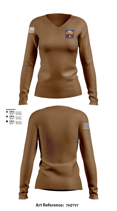 TF Wolverine 68287409 Women's Long Sleeve V-neck Shirt - 2