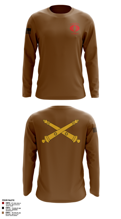 Charlie Battery, 1-119th FA 47943338 Long Sleeve Performance Shirt 2