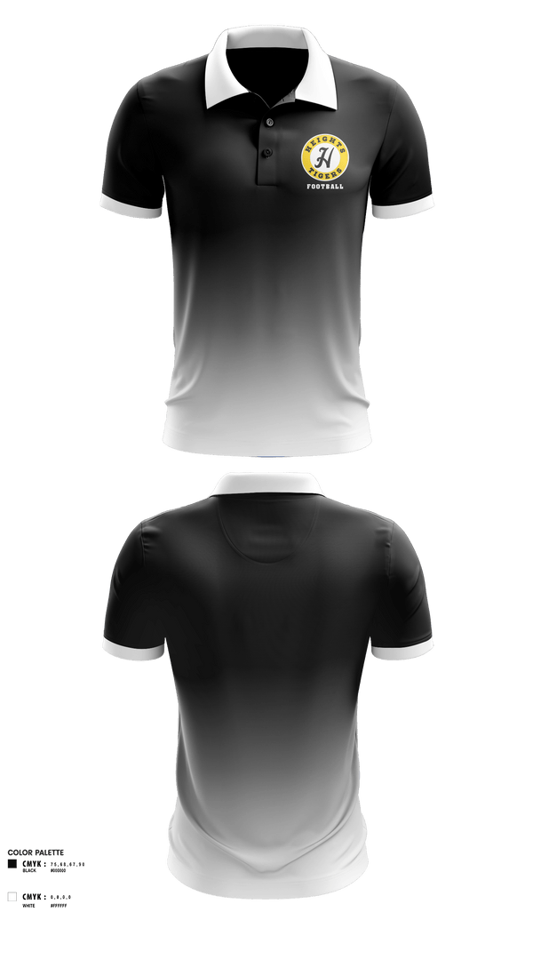 Short Sleeve Performance Polo, Cleveland heights, Football, Teamtime, Team time, sublimation, custom sports apparel, team uniforms, spirit wear, spiritwear, sports uniforms, custom shirts, team store, custom team store, fundraiser sports, apparel fundraiser