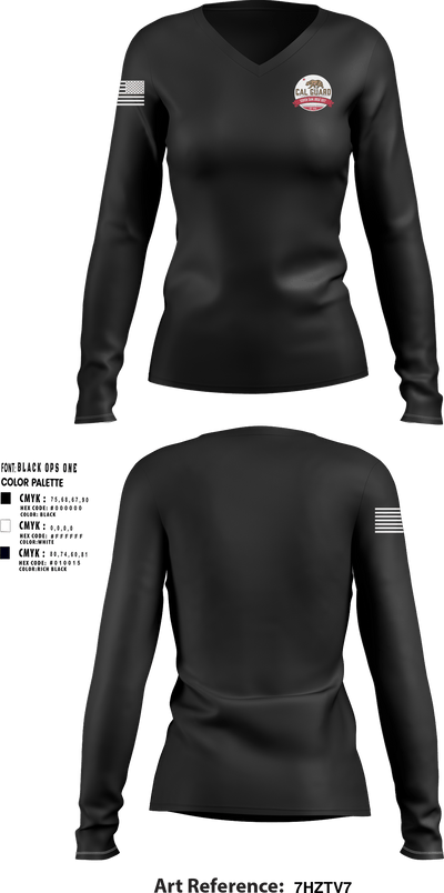 California State Guard San Jose 79819160 Women's Long Sleeve V-neck Shirt - 1