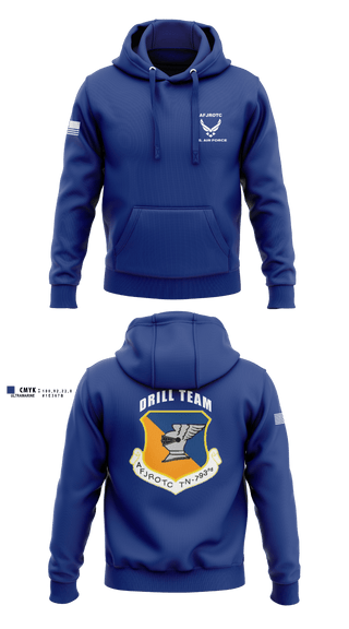 Hoodie, WBHS AFJROTC, Air Force, Teamtime, Team time, sublimation, custom sports apparel, team uniforms, spirit wear, spiritwear, sports uniforms, custom shirts, team store, custom team store, fundraiser sports, apparel fundraiser