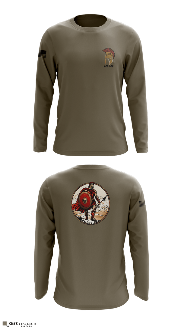 Long Sleeve Performance Shirt, A-CO 1-32, Army, Teamtime, Team time, sublimation, custom sports apparel, team uniforms, spirit wear, spiritwear, sports uniforms, custom shirts, team store, custom team store, fundraiser sports, apparel fundraiser
