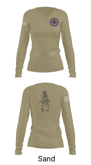 Women's Long Sleeve Vneck Shirt, A Co 1/1-114thA Co 1-114th INF, Army, Teamtime, Team time, sublimation, custom sports apparel, team uniforms, spirit wear, spiritwear, sports uniforms, custom shirts, team store, custom team store, fundraiser sports, apparel fundraiser