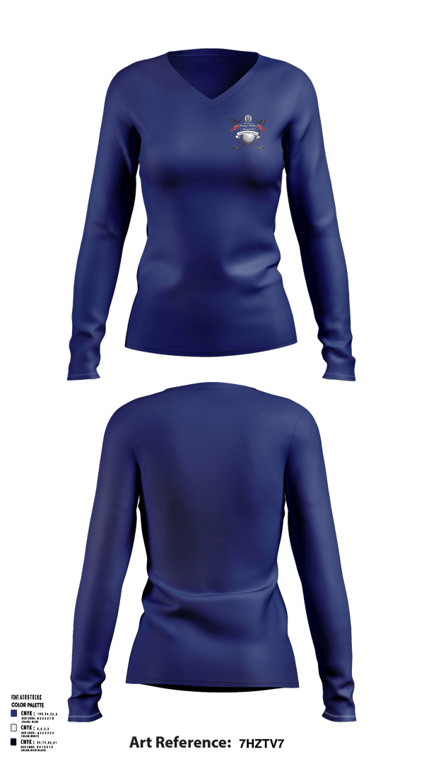 Women's Long Sleeve Vneck Shirt, 284th ASOS, Air Force, Teamtime, Team time, sublimation, custom sports apparel, team uniforms, spirit wear, spiritwear, sports uniforms, custom shirts, team store, custom team store, fundraiser sports, apparel fundraiser