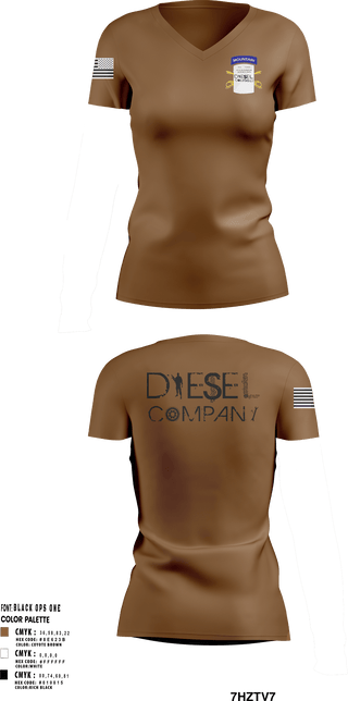 Women's Short Sleeve Vneck Shirt, Delta Company, National Guard, Teamtime, Team time, sublimation, custom sports apparel, team uniforms, spirit wear, spiritwear, sports uniforms, custom shirts, team store, custom team store, fundraiser sports, apparel fundraiser