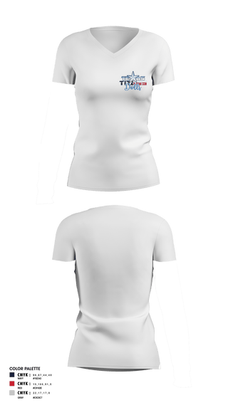 Women's Short Sleeve Vneck Shirt, Texas Titans Youth Football, Football, Teamtime, Team time, sublimation, custom sports apparel, team uniforms, spirit wear, spiritwear, sports uniforms, custom shirts, team store, custom team store, fundraiser sports, apparel fundraiser
