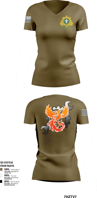 Women's Short Sleeve Vneck Shirt, Phoenix battery, Army, Teamtime, Team time, sublimation, custom sports apparel, team uniforms, spirit wear, spiritwear, sports uniforms, custom shirts, team store, custom team store, fundraiser sports, apparel fundraiser