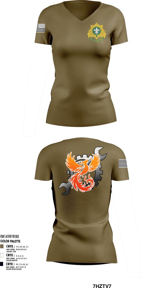 Women's Short Sleeve Vneck Shirt, Phoenix battery, Army, Teamtime, Team time, sublimation, custom sports apparel, team uniforms, spirit wear, spiritwear, sports uniforms, custom shirts, team store, custom team store, fundraiser sports, apparel fundraiser