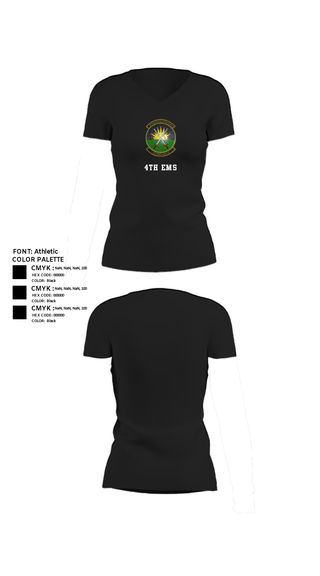 Women's Short Sleeve Vneck Shirt, 4th EMS, Air Force, Teamtime, Team time, sublimation, custom sports apparel, team uniforms, spirit wear, spiritwear, sports uniforms, custom shirts, team store, custom team store, fundraiser sports, apparel fundraiser