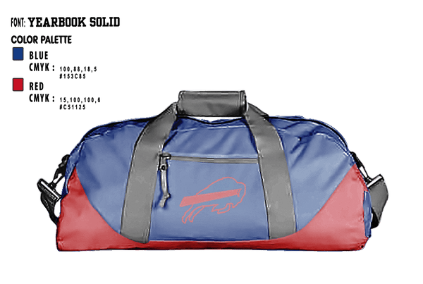 Duffle Bag, Keystone Bills Football and Cheer, Football, Teamtime, Team time, sublimation, custom sports apparel, team uniforms, spirit wear, spiritwear, sports uniforms, custom shirts, team store, custom team store, fundraiser sports, apparel fundraiser