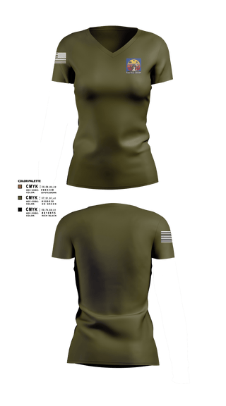 Women's Short Sleeve Vneck Shirt, TF Wolverine, Army, Teamtime, Team time, sublimation, custom sports apparel, team uniforms, spirit wear, spiritwear, sports uniforms, custom shirts, team store, custom team store, fundraiser sports, apparel fundraiser