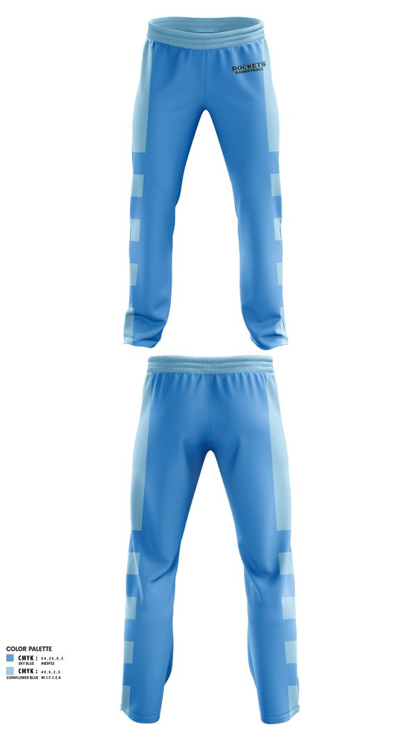 Sweatpants, Rockets, Men's Basketball, Teamtime, Team time, sublimation, custom sports apparel, team uniforms, spirit wear, spiritwear, sports uniforms, custom shirts, team store, custom team store, fundraiser sports, apparel fundraiser