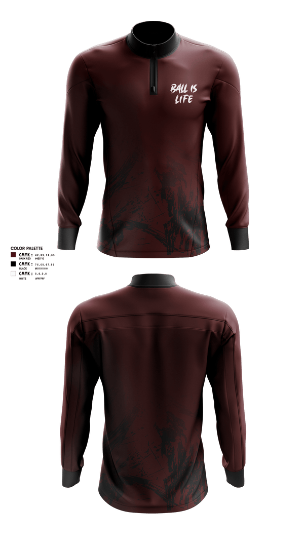 Quarter Zip Jacket, Ballislife, Men's Basketball, Teamtime, Team time, sublimation, custom sports apparel, team uniforms, spirit wear, spiritwear, sports uniforms, custom shirts, team store, custom team store, fundraiser sports, apparel fundraiser