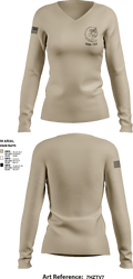 USS PASADENA 84908177 Women's Long Sleeve V-neck Shirt - 1