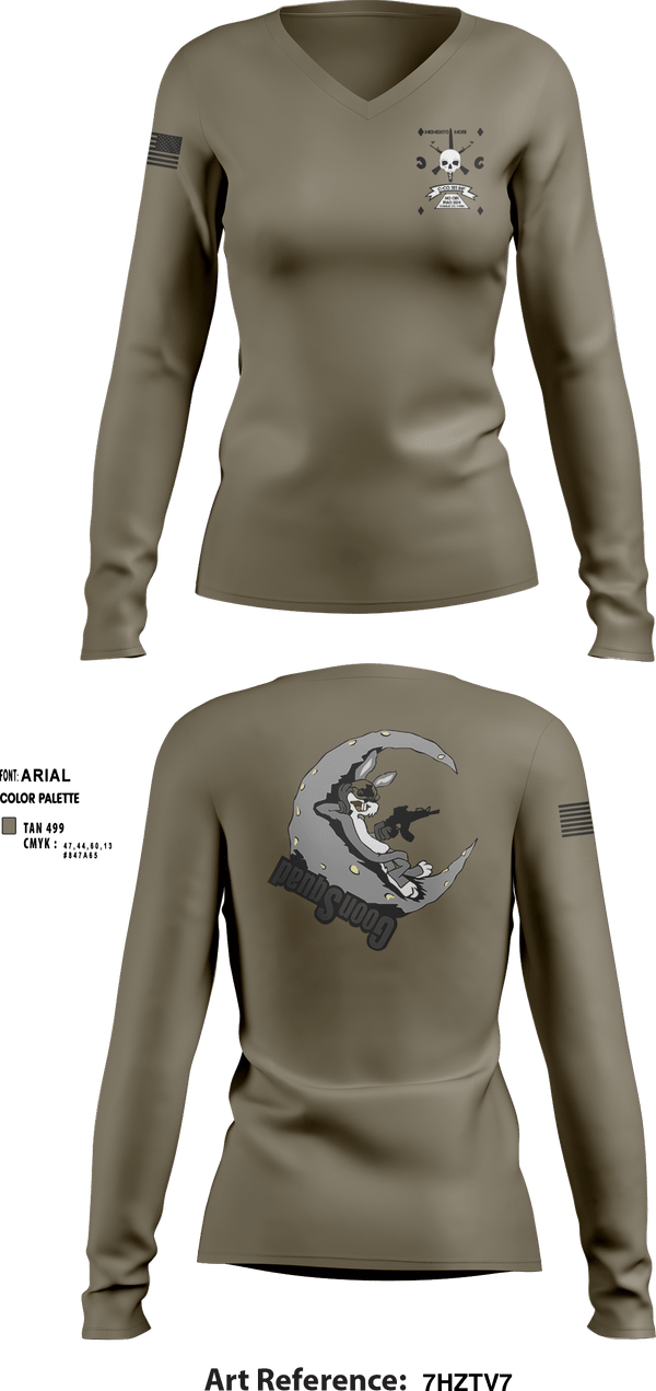 Women's Long Sleeve Vneck Shirt, 1-181 INF Goon Squad, , Teamtime, Team time, sublimation, custom sports apparel, team uniforms, spirit wear, spiritwear, sports uniforms, custom shirts, team store, custom team store, fundraiser sports, apparel fundraiser