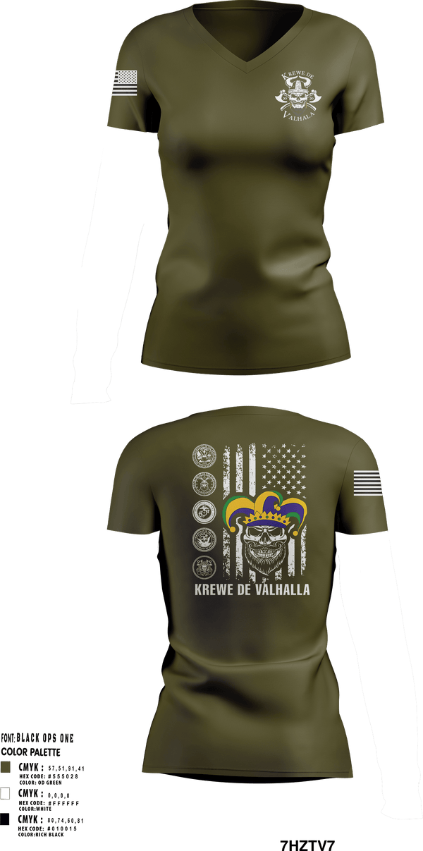 Women's Short Sleeve Vneck Shirt, Krewe De ValhallaKrewe De Valhalla, , Teamtime, Team time, sublimation, custom sports apparel, team uniforms, spirit wear, spiritwear, sports uniforms, custom shirts, team store, custom team store, fundraiser sports, apparel fundraiser