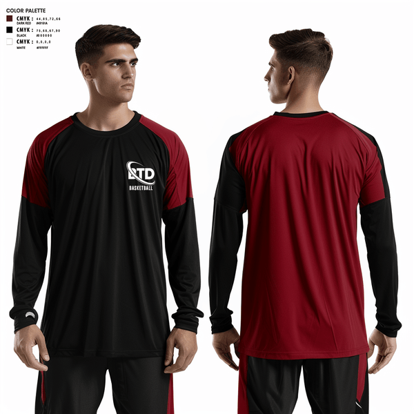 Long Sleeve Performance Shirt, BTD, Men's Basketball, Teamtime, Team time, sublimation, custom sports apparel, team uniforms, spirit wear, spiritwear, sports uniforms, custom shirts, team store, custom team store, fundraiser sports, apparel fundraiser