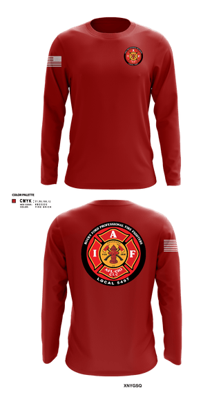 Long Sleeve Performance Shirt, Rocky Ford Professional Firefighters Local 5497, Fire Department, Teamtime, Team time, sublimation, custom sports apparel, team uniforms, spirit wear, spiritwear, sports uniforms, custom shirts, team store, custom team store, fundraiser sports, apparel fundraiser