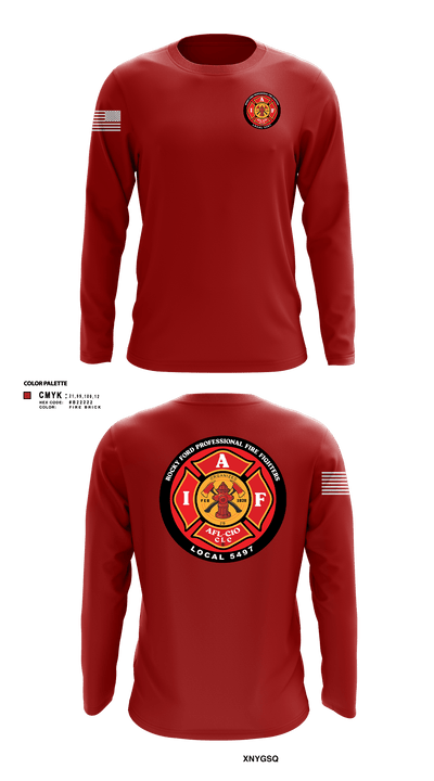 Rocky Ford Professional Firefighters Local 5497 65763835 Long Sleeve Performance Shirt - 101