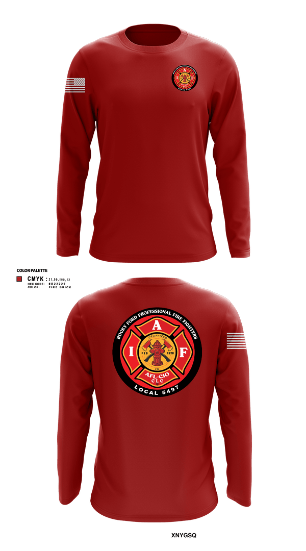 Long Sleeve Performance Shirt, Rocky Ford Professional Firefighters Local 5497, Fire Department, Teamtime, Team time, sublimation, custom sports apparel, team uniforms, spirit wear, spiritwear, sports uniforms, custom shirts, team store, custom team store, fundraiser sports, apparel fundraiser