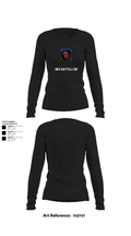 2nd Battalion 43692183 Women's Long Sleeve V-neck Shirt - 22
