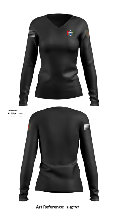 3rd plt kingsmen 25253599 Women's Long Sleeve V-neck Shirt - 2