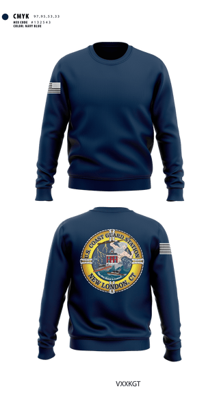 Crew Neck Sweatshirt, Station New London, Coast Guard, Teamtime, Team time, sublimation, custom sports apparel, team uniforms, spirit wear, spiritwear, sports uniforms, custom shirts, team store, custom team store, fundraiser sports, apparel fundraiser