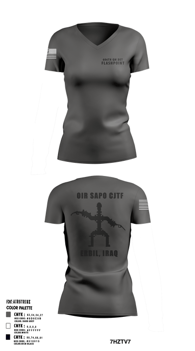 606th Qm Det 47278236 Women's Short Sleeve V-neck Shirt - 5