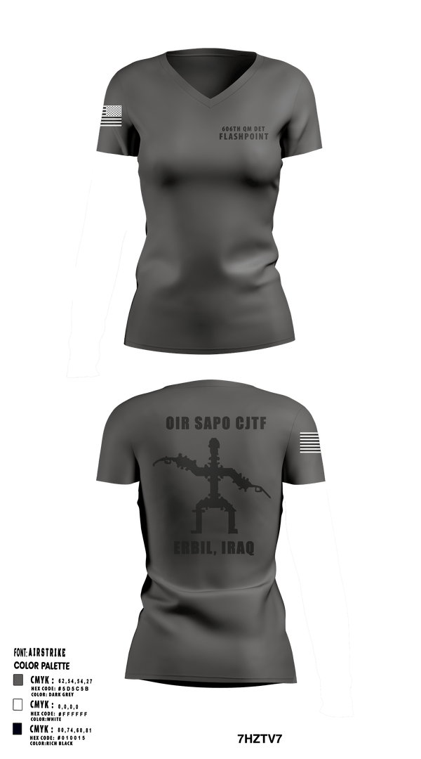 Women's Short Sleeve Vneck Shirt, 606th Qm Det, Army, Teamtime, Team time, sublimation, custom sports apparel, team uniforms, spirit wear, spiritwear, sports uniforms, custom shirts, team store, custom team store, fundraiser sports, apparel fundraiser