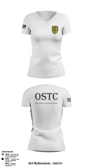 Women's Short Sleeve Vneck Shirt, Fort Campbell & Redstone Arsenal - Office of Special Trial Counsel, , Teamtime, Team time, sublimation, custom sports apparel, team uniforms, spirit wear, spiritwear, sports uniforms, custom shirts, team store, custom team store, fundraiser sports, apparel fundraiser