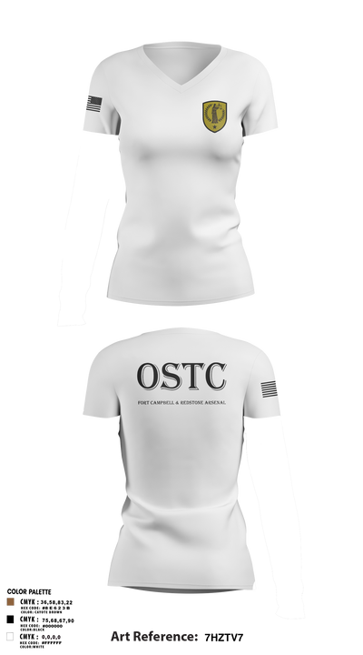 Fort Campbell & Redstone Arsenal - Office of Special Trial Counsel 55135476 Women's Short Sleeve V-neck Shirt - 2