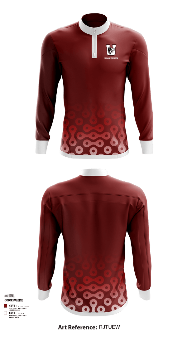 Quarter Zip Jacket, Uvalde Coyotes, Wrestling, Teamtime, Team time, sublimation, custom sports apparel, team uniforms, spirit wear, spiritwear, sports uniforms, custom shirts, team store, custom team store, fundraiser sports, apparel fundraiser