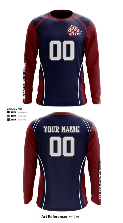 The Kew-Forest School Volleyball 87839519 Long Sleeve Performance Shirt - 43