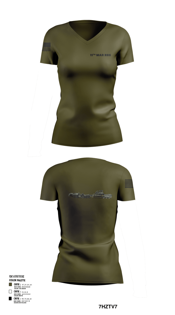 Women's Short Sleeve Vneck Shirt, 11Th MAR REG, Marines, Teamtime, Team time, sublimation, custom sports apparel, team uniforms, spirit wear, spiritwear, sports uniforms, custom shirts, team store, custom team store, fundraiser sports, apparel fundraiser