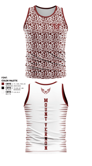Tank Top, Mount vernon, Track & Field, Teamtime, Team time, sublimation, custom sports apparel, team uniforms, spirit wear, spiritwear, sports uniforms, custom shirts, team store, custom team store, fundraiser sports, apparel fundraiser