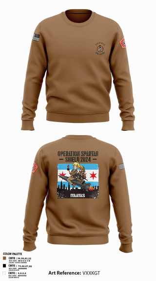 Crew Neck Sweatshirt, 34th DSB, Army, Teamtime, Team time, sublimation, custom sports apparel, team uniforms, spirit wear, spiritwear, sports uniforms, custom shirts, team store, custom team store, fundraiser sports, apparel fundraiser
