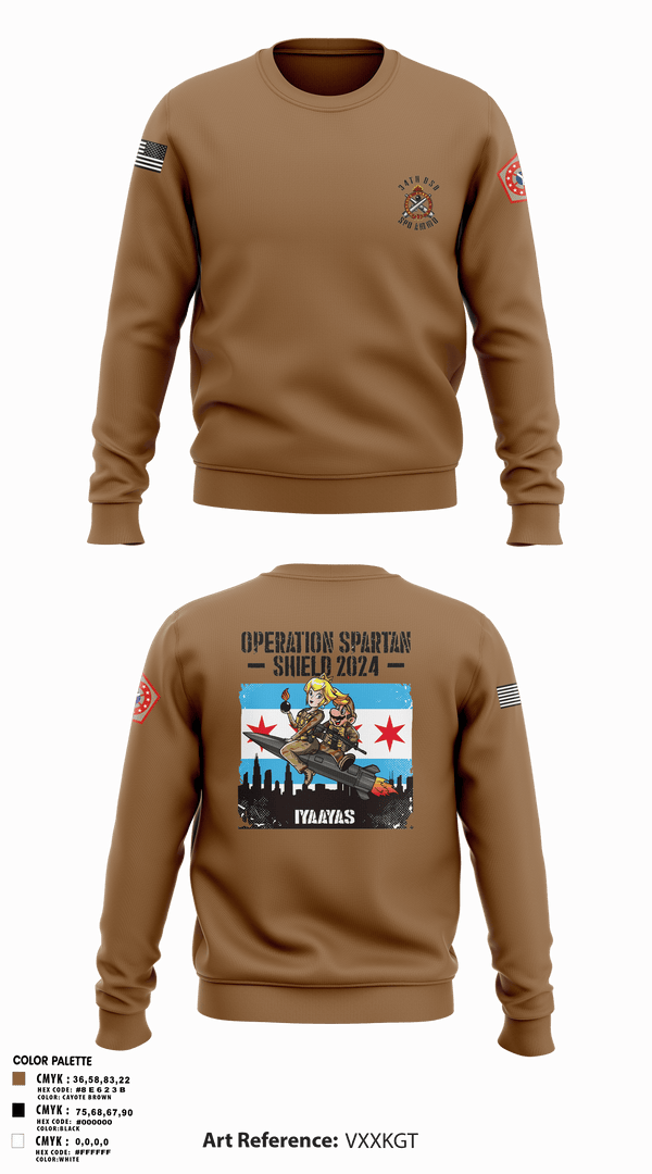 Crew Neck Sweatshirt, 34th DSB, Army, Teamtime, Team time, sublimation, custom sports apparel, team uniforms, spirit wear, spiritwear, sports uniforms, custom shirts, team store, custom team store, fundraiser sports, apparel fundraiser