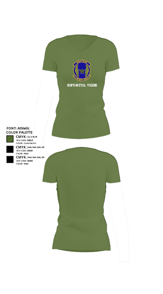 Women's Short Sleeve Vneck Shirt, 51SFS Metal Tigers, Air Force, Teamtime, Team time, sublimation, custom sports apparel, team uniforms, spirit wear, spiritwear, sports uniforms, custom shirts, team store, custom team store, fundraiser sports, apparel fundraiser