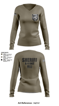 Alexander County Sheriff Office K-9 79284427 Women's Long Sleeve V-neck Shirt - 1