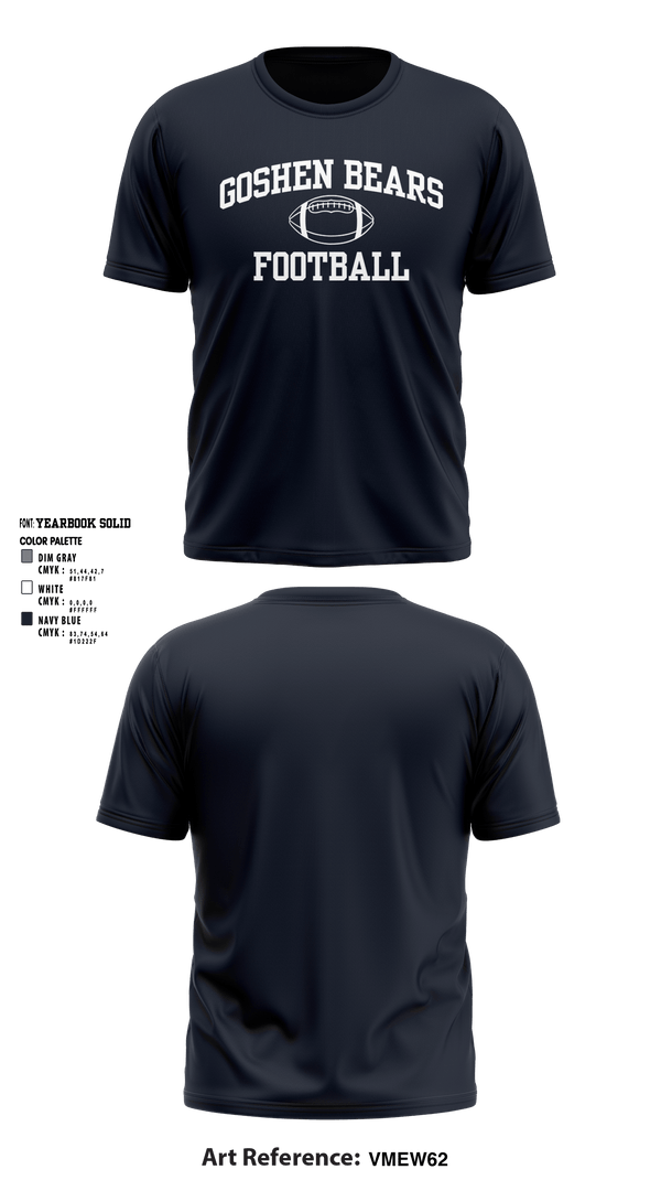 Short Sleeve Performance Shirt, Goshen Bears, Football, Teamtime, Team time, sublimation, custom sports apparel, team uniforms, spirit wear, spiritwear, sports uniforms, custom shirts, team store, custom team store, fundraiser sports, apparel fundraiser