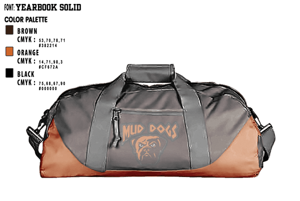 Duffle Bag, Mud dogs, Football, Teamtime, Team time, sublimation, custom sports apparel, team uniforms, spirit wear, spiritwear, sports uniforms, custom shirts, team store, custom team store, fundraiser sports, apparel fundraiser