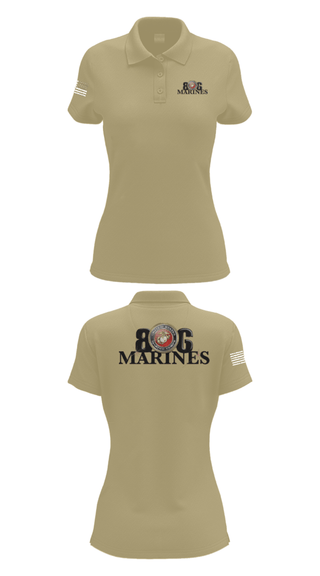 Women's Short Sleeve Performance Polo, 806 Marines, Marines, Teamtime, Team time, sublimation, custom sports apparel, team uniforms, spirit wear, spiritwear, sports uniforms, custom shirts, team store, custom team store, fundraiser sports, apparel fundraiser