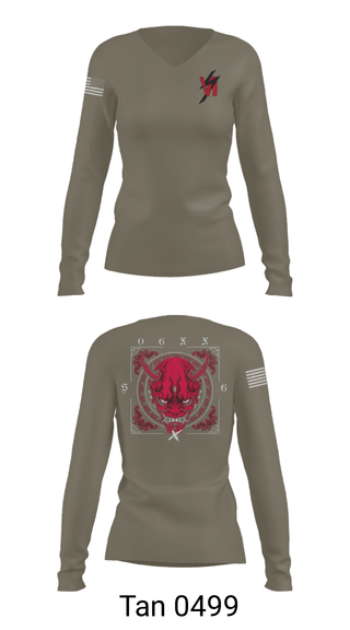 Women's Long Sleeve Vneck Shirt, 3d SGX, Marines, Teamtime, Team time, sublimation, custom sports apparel, team uniforms, spirit wear, spiritwear, sports uniforms, custom shirts, team store, custom team store, fundraiser sports, apparel fundraiser