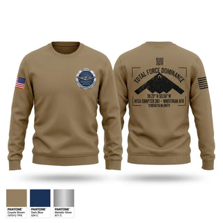 Crew Neck Sweatshirt, AFSA CHAPTER 881, Air Force, Teamtime, Team time, sublimation, custom sports apparel, team uniforms, spirit wear, spiritwear, sports uniforms, custom shirts, team store, custom team store, fundraiser sports, apparel fundraiser