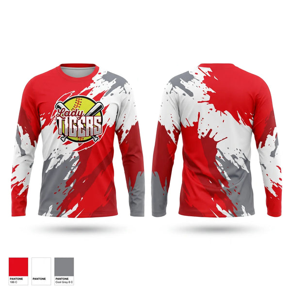 Long Sleeve Performance Shirt, Lady Tigers, Softball, Teamtime, Team time, sublimation, custom sports apparel, team uniforms, spirit wear, spiritwear, sports uniforms, custom shirts, team store, custom team store, fundraiser sports, apparel fundraiser