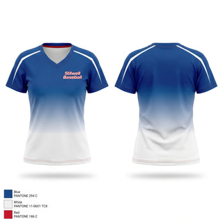 Womens Short Sleeve Vneck Shirt, Joseph Stilwell Military Academy of Leadership Baseball Program, Baseball, Teamtime, Team time, sublimation, custom sports apparel, team uniforms, spirit wear, spiritwear, sports uniforms, custom shirts, team store, custom team store, fundraiser sports, apparel fundraiser