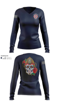 Carpentersville Fire Department 52158463 Women's Long Sleeve V-neck Shirt - 22