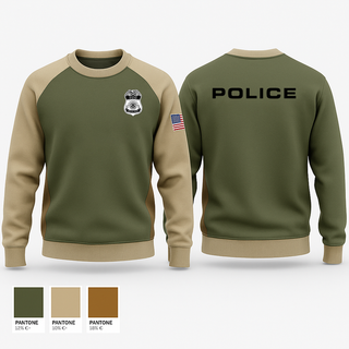 Crew Neck Sweatshirt, POLICE, Police, Teamtime, Team time, sublimation, custom sports apparel, team uniforms, spirit wear, spiritwear, sports uniforms, custom shirts, team store, custom team store, fundraiser sports, apparel fundraiser